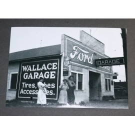 late 1920's / early 1930's Ford car service garage 5 x 7 photograph Wallace Mich
