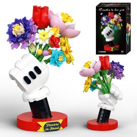 Muiurple Creative Floral Bouquet Building Kit with Display Stand - DIY Artificial Flowers for Home Decor, Valentine's for Man Women, Boys Girls, Kids 6+