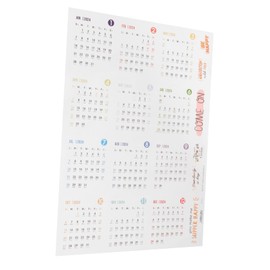 Hohopeti 2024 Schedule Calendar Stickers Month Pad for Students Teachers Office DIY Scrapbook Index