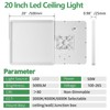 2 Pack 20 Inch Large LED Flush Mount Ceiling Light,
