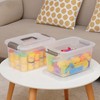 Citylife 6 Packs 8.5 QT Storage Bins with Lids Clear