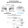 36 inch Linear Shower Drain with Removable Square Hole Panel