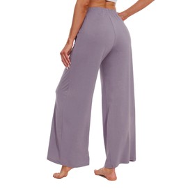 WiWi Viscose from Bamboo Women' s Pajamas Pants Soft Yoga Loose Pant Comfy Pajama Bottoms S-XXL, Violet, Small
