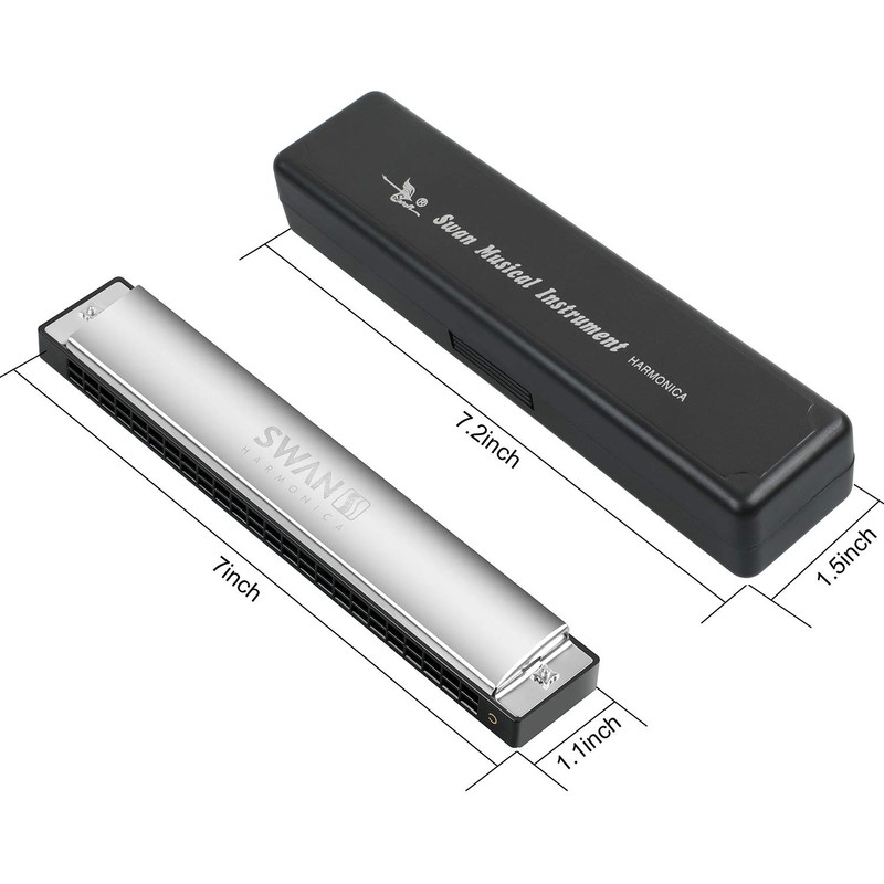 Harmonica Professional C Major Blues Harmonica Diatonic 24 Hole with