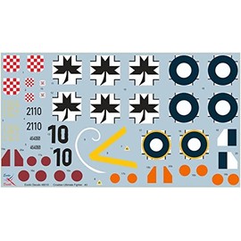 Toro Model 1/48 Croatian Air Force Messerschmitt Bf109G Decal Part 3 Plastic Model Decal TRMED48010