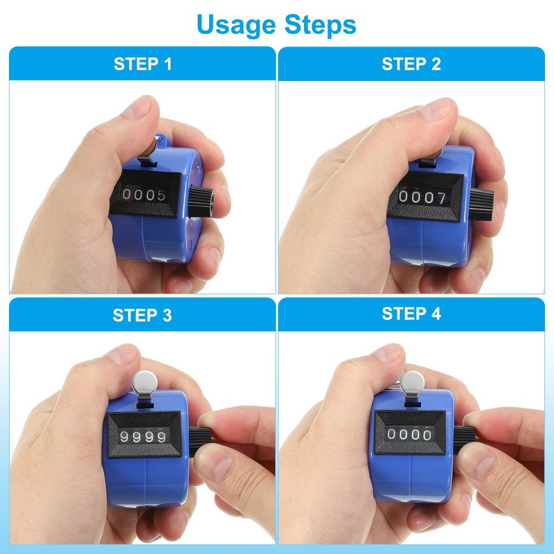 PATIKIL Clicker Counter, 3 Pack Handheld Tally Counter Mechanical 4-Digit