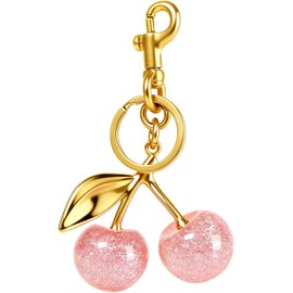 Llavero de cerezo, accesorio para cartera, regalo para mujer