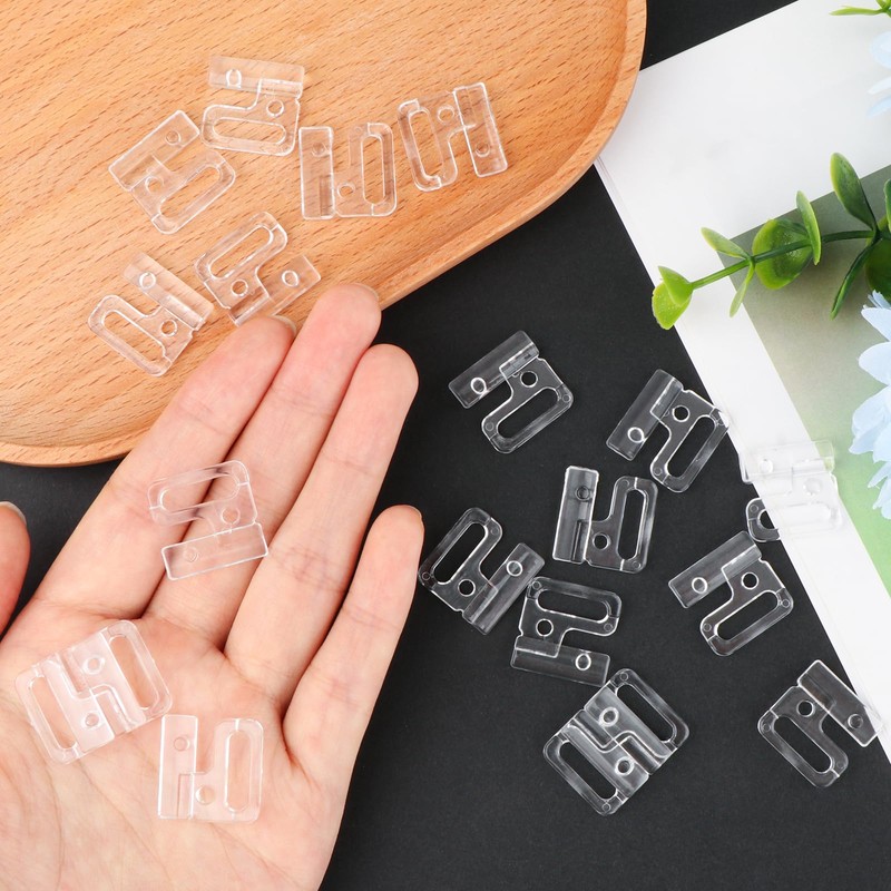 Colaxi 10 Sets 14mm Plastic Bikini Clips Hook Snap Clasps