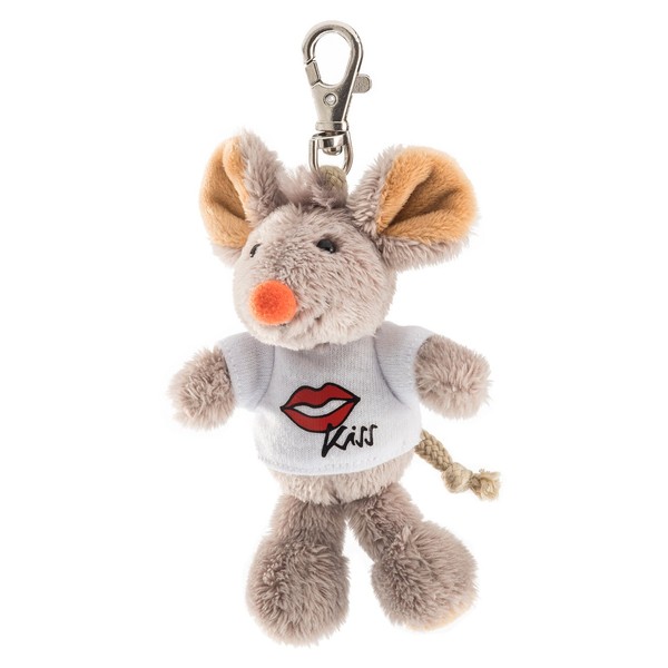 Schaffer 2526 Mouse with T-Shirt Kiss Pendant, Unisex Child, Grey,
