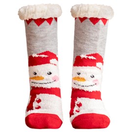 Oneshlee Christmas Socks Women Men Cuddly Socks Women's Stopper Socks Women's Thick Socks Women's Hut Socks Women's Non-Slip Socks Women's House Socks Women's Winter Fluffy Socks, gray