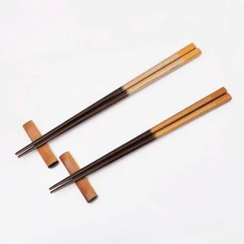 Ishida 60196 Couple Chopsticks Rest Threaded Ethical Box, Made in Japan