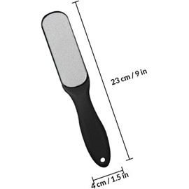 4 Limas para Eliminar Callos Doble Cara de Acero Inoxidable y Plástico para Pies Herramienta Práctica y Delicada para Pedicura en Hombres y Mujeres