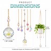 Sun Catcher Plant Hanger with Beads, Glass Crystal Ball Decor