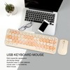 USB Keyboard Mouse 2.4G Wireless 68 Keys Low Consumption Retro