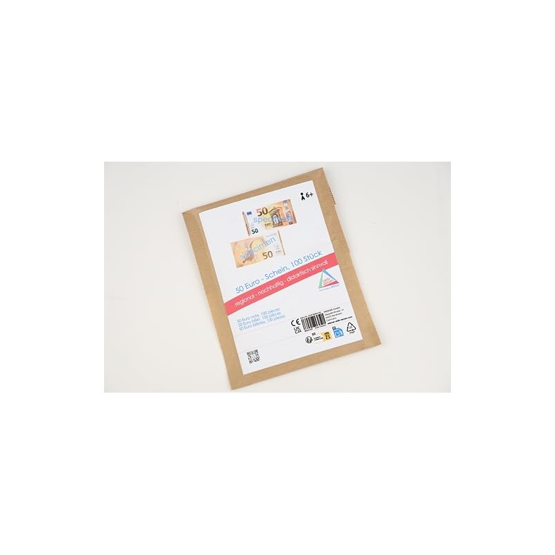 WISSNER aktiv lernen - 50 euro notes, 100 pieces, in