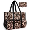 IBFUN Utility Tote Bag with 14 Exterior Interior Pockets Zip