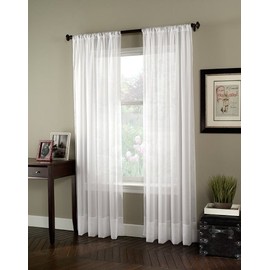 Curtainworks Soho Voile Curtain Panel, 144", Winter White