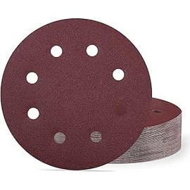 180mm Sanding Discs 60/100/150/240/320/400 Grit, 30Pcs Hook and Loop Sander Disc, 7Inch 8 Holes Sandpaper Sheet for Drywall Sander Long Neck Sander