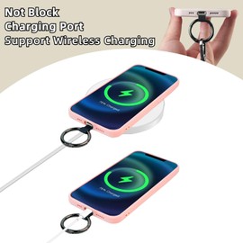 Cell Phone Lanyard Strap Clip and Go Strap for Phone Zippered Pouch Anti Theft Phone Strap Tether Vegan Leather Leash for Women