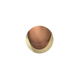 CHESKY 18K Silver Plated Dainty Chain Necklace for Women, Sterling Silver Oval Chain Choker Necklace Paperclip Link Rectangle Chain Necklace Jewelry Gift