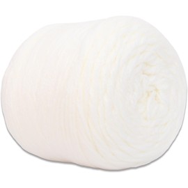 ThreadArt - Hilo grueso para tartas, 300 g (316 yardas) - Super voluminoso #6 para tejer a mano y ganchillo - 100% acrílico suave para hilo de manta, color blanco 12