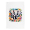 Purely Home Floral Elephant Tea Towel - Exotic Animals &