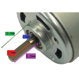 18v DC Motor Drill RS-550 D-Shaft 1/8in / 3.175mm Shaft - Fan Cooled High Torque 20K RPM Power Tool Replacement Upgrade 18 Volt (12v - 24v DC) DIY Electric Projects Robots Remote Controlled Car
