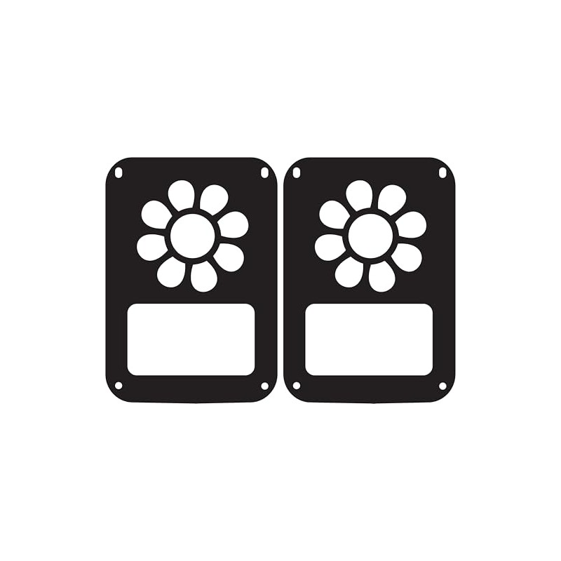 JeepTails Daisy Flower Tail lamp Light Covers Compatible with Jeep