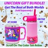 F-32 12 Oz Kids Stainless Steel Unicorn Purple 3D Mug