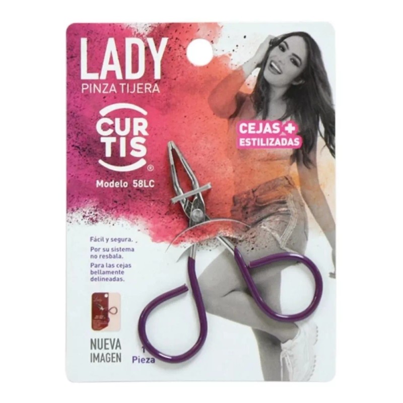 Curtis Mini Pinza Tijera Para Cejas Lady Curtis Depilación Cejas