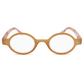 2SeeLife Retro Round Reading Glasses Light Brown, 2.50