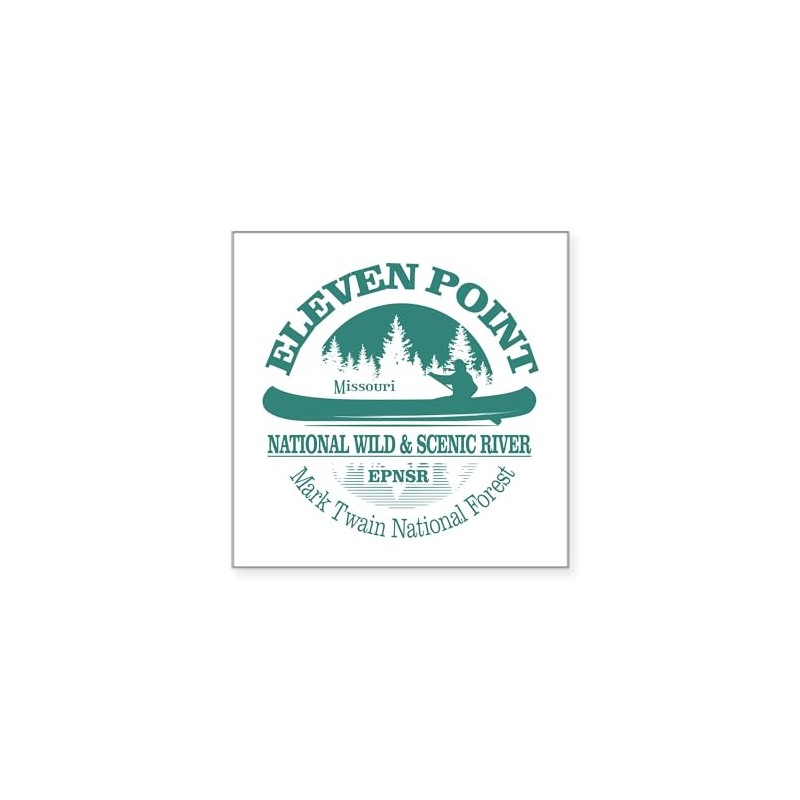 CafePress Eleven Point River Sticker Square Bumper Sticker Car Decal