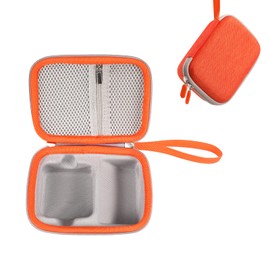 Hard Travel Case for Yoto Mini Portable Bluetooth Audio Player, EVA Storage Bag with Carrying Strap for Story Player, Audio Card, Charging Cable (Small, Orange)