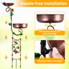 YOFOVI 2 In 1 Bird Bath for Outside, Freestanding Large