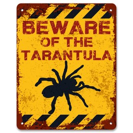 Print Crafted - Beware Of The Tarantula | Vintage Metal Garden Warning Sign