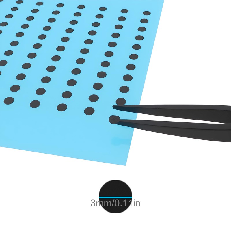 eMagTech 1 Sheet 3mm Circular Conductive Button Pads Suitable for