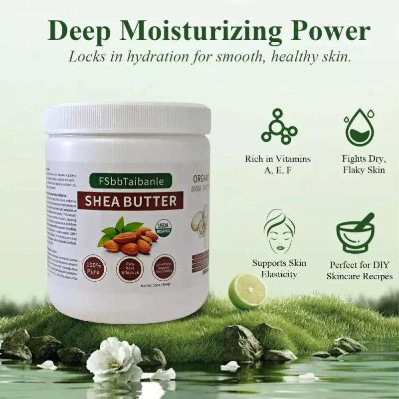 FSbbbTaible Raw Shea Butter 16온스 - 피부 모발 및 DIY를