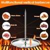 Vertical Skewer for Grill Stainless Steel Pastor Skewer with 2