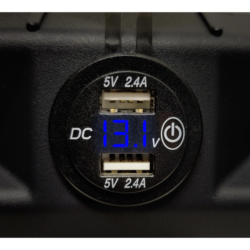 VMAXTANKS Group 27-31 Battery Box W/ 2 USBC/1 USB Voltmeter