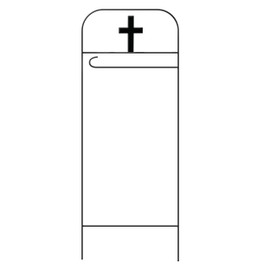 Briarwood lane Wrought Iron Garden Flags Arbor 41" x 15" Decorative Garden Flag Arbor Solid Piece with Welded Joints (Cross, Wrought Iron)