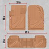 Motor Trend FlexTough™ Heavy Duty Beige Rubber Car Floor Mats