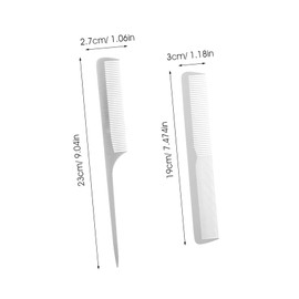 VICASKY 2pcs Stainless Steel Tail Combs Static Hair Styling Tools for Men Women for Hair Cutting and Coloring Durable Washable Detangle Combs