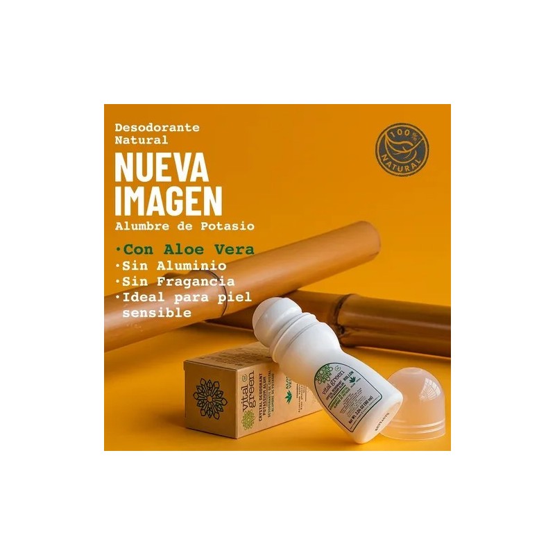 Vital Green Desodorante Roll On Cristal 90ml (paquete 2 Und)