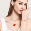 XIANNVXI Red Heart Pendant Carnelian Necklace Red Necklaces for Women