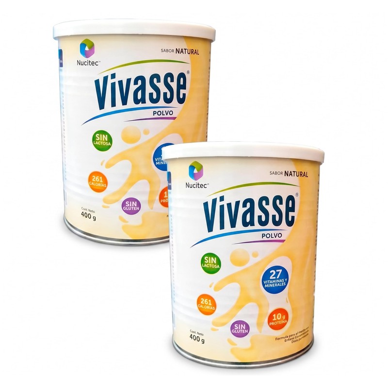 Vivasse Natural Fórmula polimérica, para todas las edades. Lata 400gr.