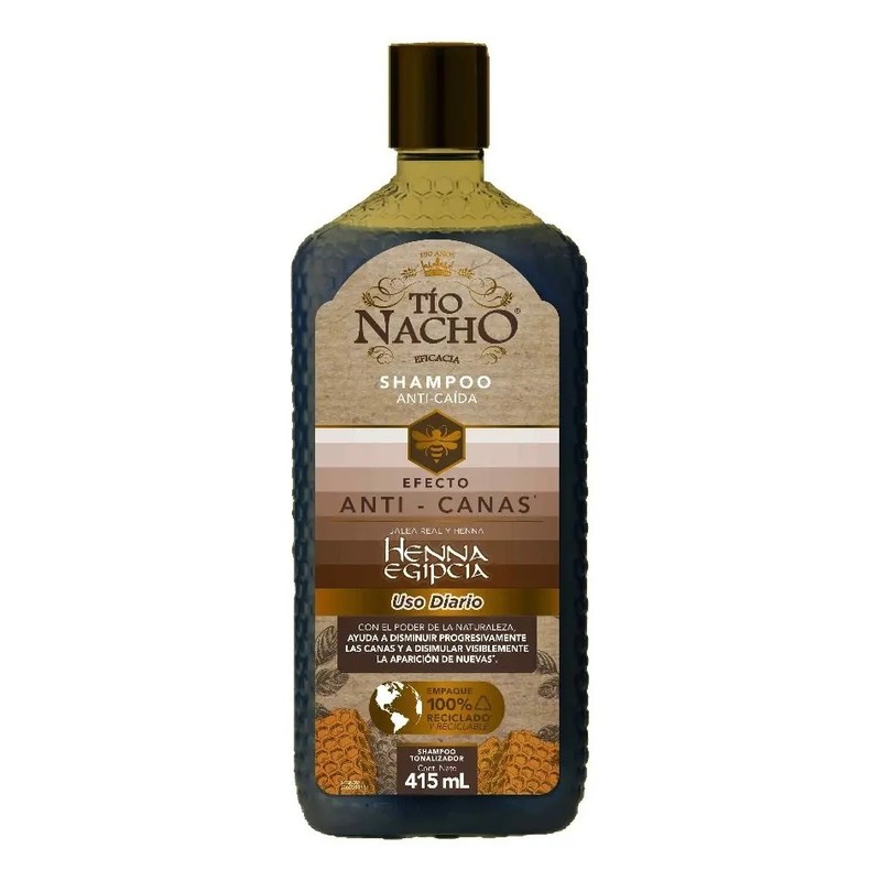 Tio Nacho Shampoo Tonalizador Anti-canas Y Anti-caída 415 Ml