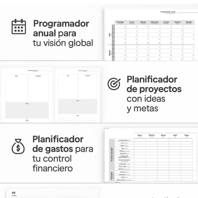 Agenda Ejecutiva Diaria Pro 2026 Planeador Profesional De Curpiel Con