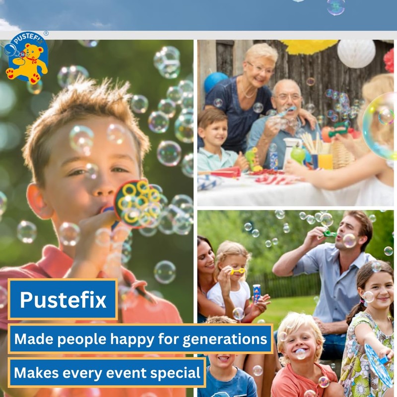PUSTEFIX - Ricarica per bolle di sapone, 250 ml