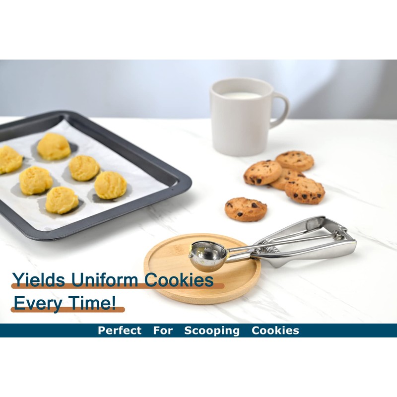 Solula Professional 18/8 Stainless Steel Medium Cookie Scoop, Size 40