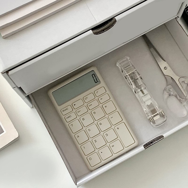 Simple Pocket Calculator, Retro Style, Desktop Calculator with Clear Buttons